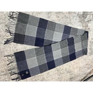 NWOT The House Of BALMORAL Scotland CASHMERE Scarf Tartan Blue Classic Preppy